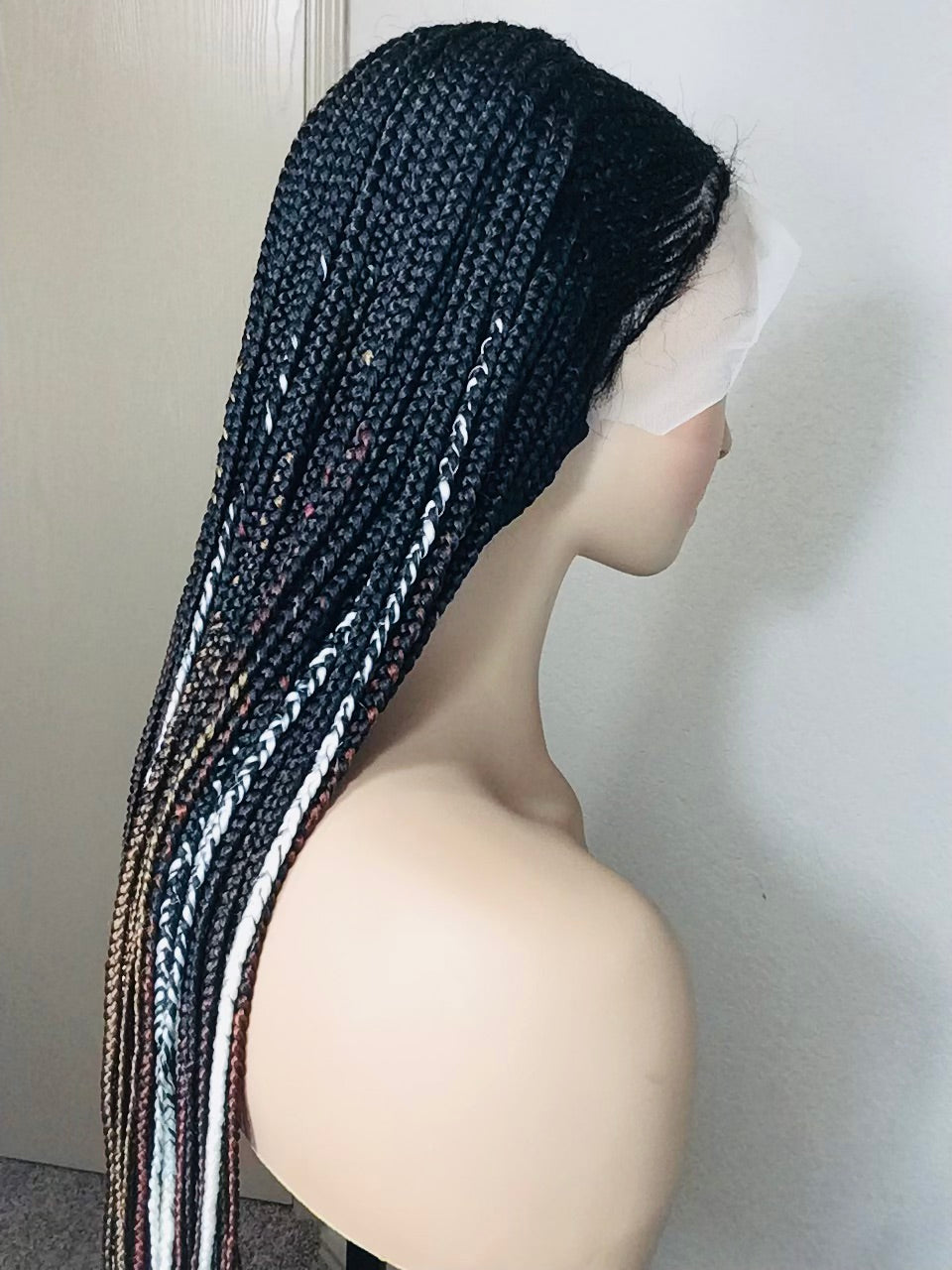 35 inches braided wig