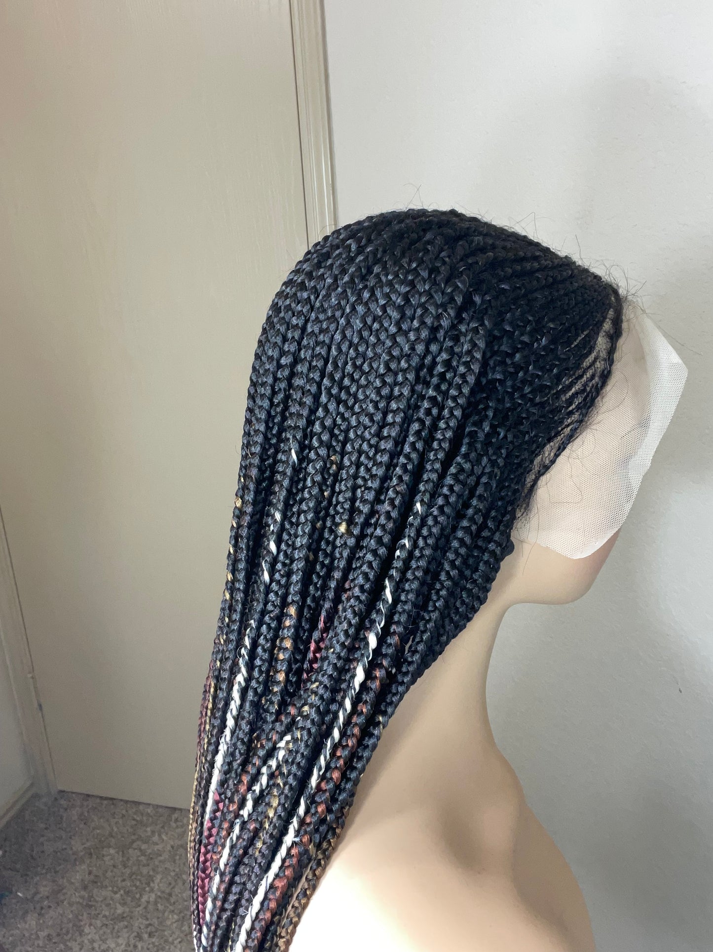 35 inches braided wig