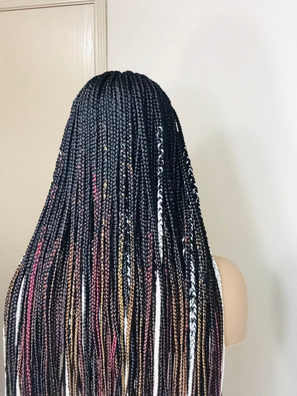 35 inches braided wig